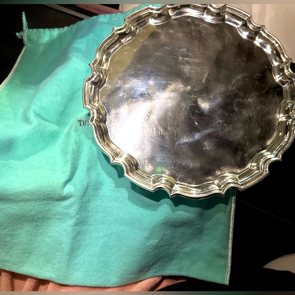 Tiffany’s silver plate 10” Chippendale